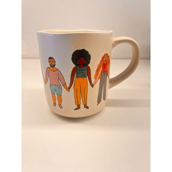 People Person Stoneware Mug By Opalhouse Colorful Illustrations Diversity Unity - Picture 1 of 5